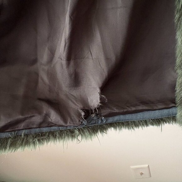 Aritzia Babaton Faux Fur Fritz Coat Jacket Emerald Green Size XXS - Picture 11 of 14